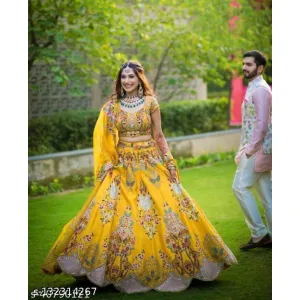 Brand New Latest Designer Trending and Stylish lehenga Choli in Heavy Satin Fabric