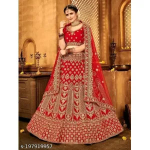 Red star lehenga choli