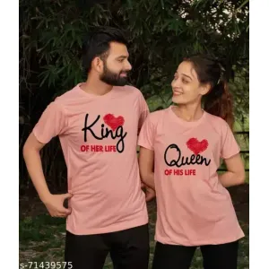 Ellegory Matching Couple T-shirts (Pack of 2) for Men & Women