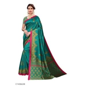 Stunning Printed Art Silk Saree