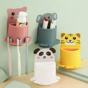 Multi-functional Cute Animal Toothbrush Holder