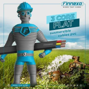 Finnexo 1.5Sqmm 3 Core Flat Submersible XLPE
