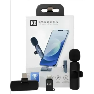 K8 Wireless Lavalier Microphone - Professional Audio for Content Creators