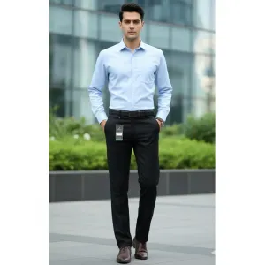 Premium Men's Slim-Fit Formal Trousers - Classic Black