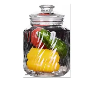 Imported Glass Storage Jar with