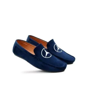 Blue designed loafers 