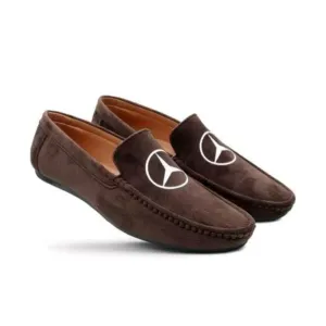 Brown designed loafers