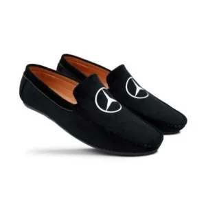 Black designed loafers
