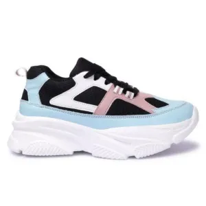Vintage kickback black & white sneakers