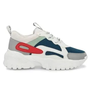 Women blue colorblocked sneakers 