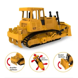 Mostop Kid's 2.4G Loader Crawler Bulldozer with Remote Control for Construction - Multicol