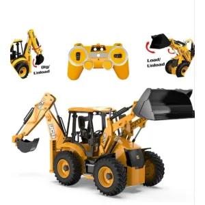 Npro New Remote Control and LED Flash Lights JCB Truck Construction Vehicle Toys JCB Plast