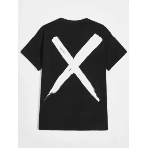Color Block Men Black T-Shirt