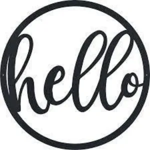 Hello round wall hag decorative items

Sales Package of 1