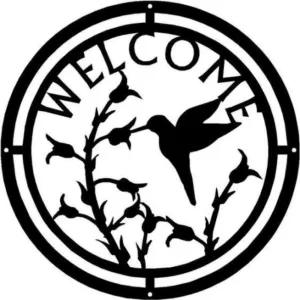 Welcome bird round wall