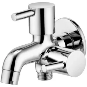 Sellzy Dual Handle 2 in 1 Chrome Finish Quarter Turn Bib