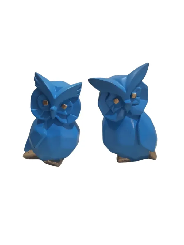 Design of Good Luck owl Pair Decorative showpiece| Gift Items (blue)(127)