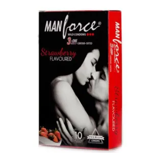 MANFORCE WILD STRAWBERRY CONDOM 10'S