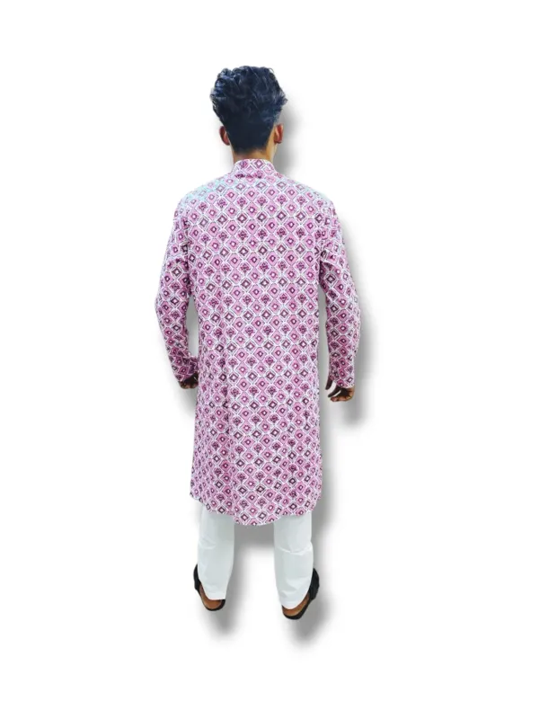 Al - Arafat Printed Cotton Traditional Men's Kurta Pajama Set, Ethnic Indian Wear 