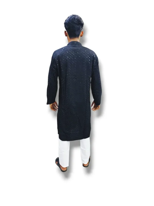 Al - Arafat Sequence Cotton Traditional Men's Kurta Pajama Set, Ethnic Indian Wear