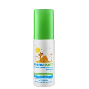 MamaEarth Mineral Based Sunscreen For Babies Certified  toxin Free SPF 20+ | 100g