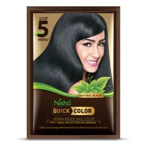 Neha Quick color Henna based Hair color - Natural Black | 10g