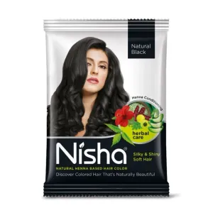 Nisha Natural Henna Based Hair color - Natural Black | 10g 