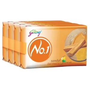 Godrej No.1 Bathing Soap
Sandal & Turmeric 3U+ 1U X
150g