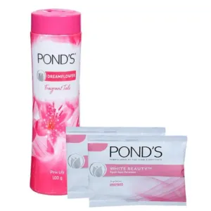 POND'S Dreamflower Talcum
Powder 100g + 2U Bright
Beauty Cream Free