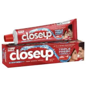 Closeup Triple Fresh
Everfresh++ Gel Red Hot
Toothpaste 150g