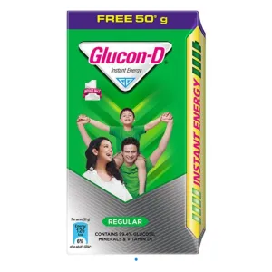 Glucon-D Instant Energy Health
Drink Regular Refill 200g Free
50g