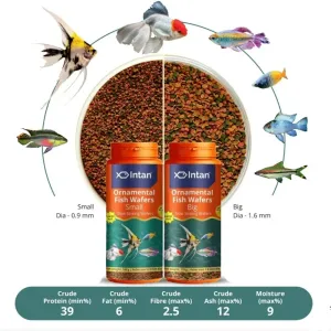INTAN-Ornamental Fish Wafers
 [small]
( Slow Sinking wafers)  [loose pack] 20,50,100 grams