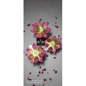 Three layers Lotus candle  pillar  flower   design  big sizes