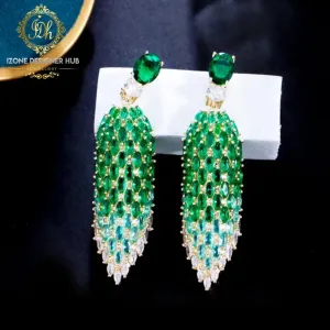 Designer Multi Emerald Danglers