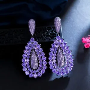 Purple Stone Earrings