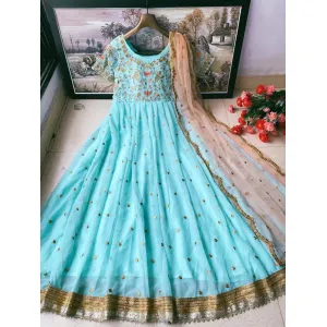 DESIGNER  EMBROIDERED ANARKALI GOWN