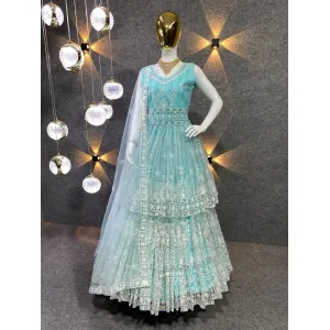 Designer Party Wear Look Top , Lehenga and Dupptta Style