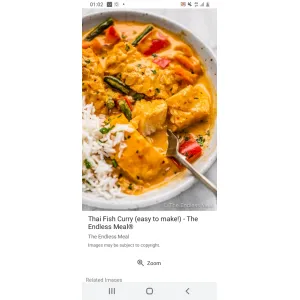 Fish curry with rise