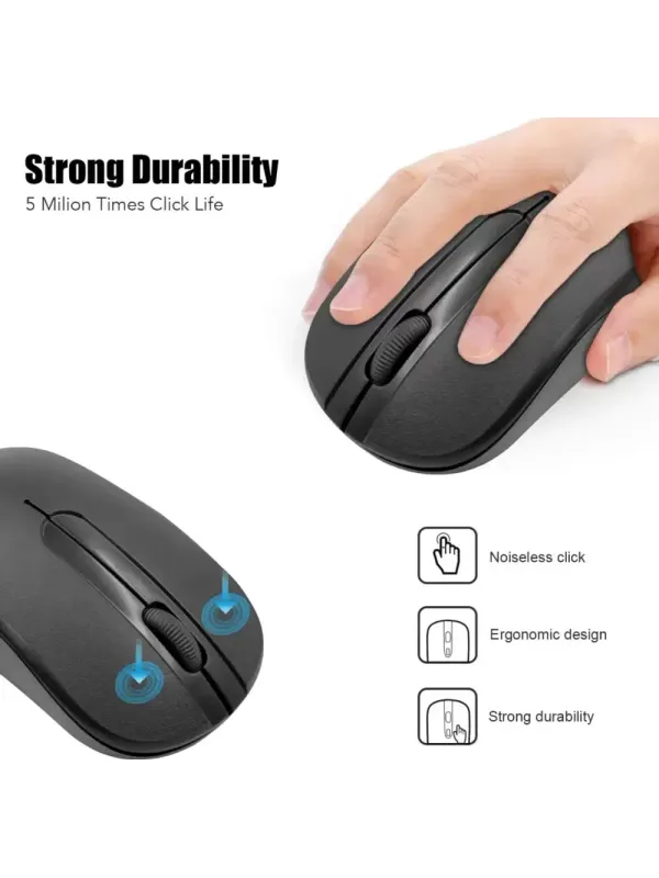 Quantum-QHM271 Wireless Optical Mouse (2.4GHz Wireless, Black)