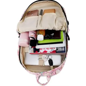 School Bag With Lunch Pouch and Pencil Pouch 