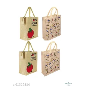 61392350- jute bags pack of 4