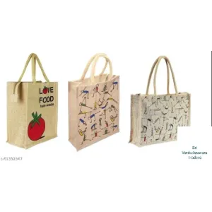 Jute bags pack of 3