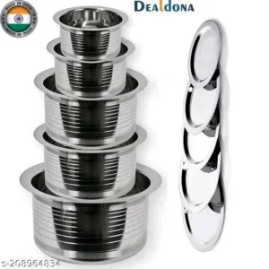 208964834- stainless steel pot with lid pack of 5