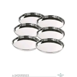 243089922-stainless steel plates pack of 6