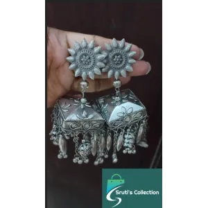 Oxidised Jhumka earings