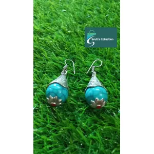 Oxidised blue earing