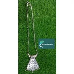 Oxidised statement neckpiece