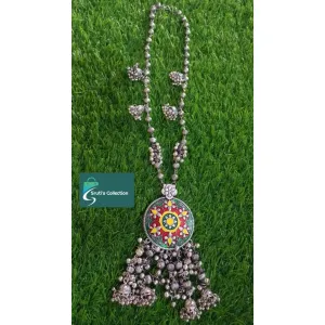 Oxidised statement neckpiece