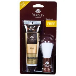 Yardley London Gold shaving cream 78g(60g+18g free*)+1N shaving brush free