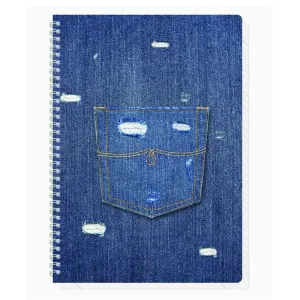 Navneet Youva | Denim Series | Wiro Bound |  21 cm X 29.7 cm | 172 Pages (Single Ruled) 